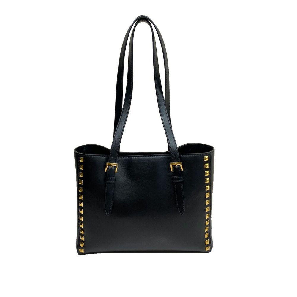 Miu Miu Leather Studded Tote Bag Black - image 2